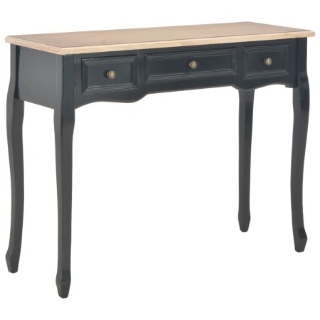 280046  Dressing Console Table with 3 Drawers Black en Mesas auxiliares | Comprar online en Foru.es
