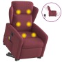 Sillón de masaje eléctrico reclinable elevable tela rojo tinto en Sillones | Comprar online en Foru.es