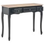 280046  Dressing Console Table with 3 Drawers Black en Mesas auxiliares | Comprar online en Foru.es