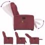 Sillón de masaje eléctrico reclinable elevable tela rojo tinto en Sillones | Comprar online en Foru.es