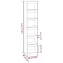 Estantería/divisor de espacios gris hormigón 40x30x198 cm de vidaXL, Librerías y estanterías - Ref: Foro24-811641, Precio: 72...