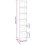 Estantería/divisor de espacios gris hormigón 40x30x198 cm de vidaXL, Librerías y estanterías - Ref: Foro24-811641, Precio: 73...
