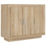 Aparador de madera contrachapada color roble Sonoma 92x35x75 cm de vidaXL, Aparadores - Ref: Foro24-811838, Precio: 87,07 €, ...