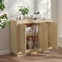 Aparador de madera contrachapada color roble Sonoma 92x35x75 cm de vidaXL, Aparadores - Ref: Foro24-811838, Precio: 87,07 €, ...