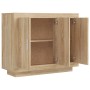 Aparador de madera contrachapada color roble Sonoma 92x35x75 cm de vidaXL, Aparadores - Ref: Foro24-811838, Precio: 87,07 €, ...
