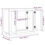 Aparador de madera contrachapada color roble Sonoma 92x35x75 cm de vidaXL, Aparadores - Ref: Foro24-811838, Precio: 87,07 €, ...