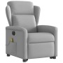 Sillón de masaje eléctrico reclinable elevable tela gris nube en Sillones | Comprar online en Foru.es