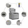 Sillón de masaje eléctrico reclinable elevable tela gris nube en Sillones | Comprar online en Foru.es
