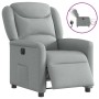 Sillón reclinable eléctrico tela gris claro en Sillones | Comprar online en Foru.es