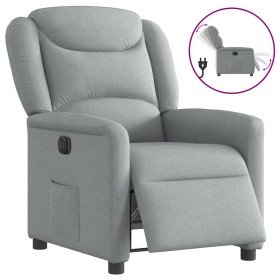 Sillón reclinable eléctrico tela gris claro en Sillones | Comprar online en Foru.es