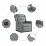 Sillón reclinable eléctrico tela gris claro en Sillones | Comprar online en Foru.es