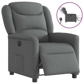 Sillón reclinable eléctrico de tela gris oscuro en Sillones | Comprar online en Foru.es
