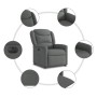 Sillón reclinable eléctrico de tela gris oscuro en Sillones | Comprar online en Foru.es