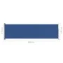 Toldo lateral retráctil de jardín azul 180x600 cm de vidaXL, Sombrillas - Ref: Foro24-317966, Precio: 111,66 €, Descuento: %