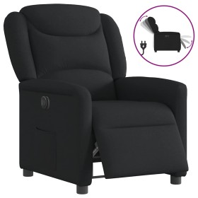 Sillón reclinable eléctrico de tela negro en Sillones | Comprar online en Foru.es