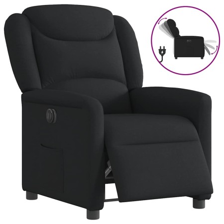 Sillón reclinable eléctrico de tela negro en Sillones | Comprar online en Foru.es