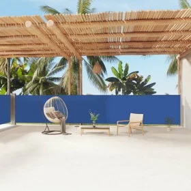Retractable blue side awning 140x1200 cm by vidaXL, Umbrellas - Ref: Foro24-318064, Price: 110,75 €, Discount: %