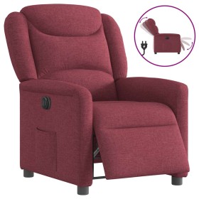 Sillón reclinable eléctrico tela rojo tinto en Sillones | Comprar online en Foru.es