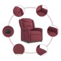 Sillón reclinable eléctrico tela rojo tinto en Sillones | Comprar online en Foru.es