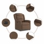 Sillón reclinable eléctrico de tela marrón en Sillones | Comprar online en Foru.es