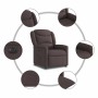 Sillón reclinable eléctrico tela marrón oscuro en Sillones | Comprar online en Foru.es