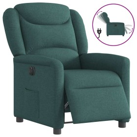 Sillón reclinable eléctrico tela verde oscuro en Sillones | Comprar online en Foru.es