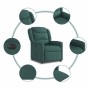 Sillón reclinable eléctrico tela verde oscuro en Sillones | Comprar online en Foru.es