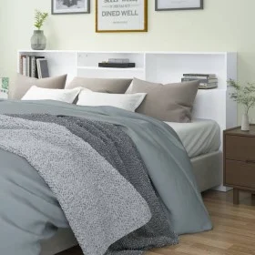 Weißes Kopfteilmöbel 220x19x103,5 cm von vidaXL, Kopf- und Fußteile - Ref: Foro24-811898, Preis: 78,06 €, Rabatt: %
