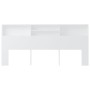 Mueble cabecero blanco 220x19x103,5 cm de vidaXL, Cabeceros y pies de cama - Ref: Foro24-811898, Precio: 79,05 €, Descuento: %