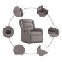 Sillón reclinable eléctrico tela gris taupé en Sillones | Comprar online en Foru.es