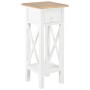 Mesa auxiliar de madera blanca 27x27x65,5 cm en Mesas auxiliares | Comprar online en Foru.es