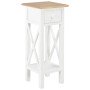 Mesa auxiliar de madera blanca 27x27x65,5 cm en Mesas auxiliares | Comprar online en Foru.es