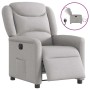 Sillón reclinable eléctrico de tela gris nube en Sillones | Comprar online en Foru.es