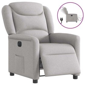 Sillón reclinable eléctrico de tela gris nube en Sillones | Comprar online en Foru.es