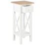 Mesa auxiliar de madera blanca 27x27x65,5 cm en Mesas auxiliares | Comprar online en Foru.es