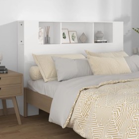 Mueble cabecero blanco 140x18,5x104,5 cm de vidaXL, Cabeceros y pies de cama - Ref: Foro24-811925, Precio: 65,72 €, Descuento: %