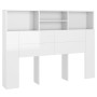 Mueble cabecero blanco brillante 140x19x103,5 cm de vidaXL, Cabeceros y pies de cama - Ref: Foro24-811868, Precio: 76,71 €, D...