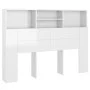 Mueble cabecero blanco brillante 140x19x103,5 cm de vidaXL, Cabeceros y pies de cama - Ref: Foro24-811868, Precio: 75,13 €, D...
