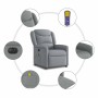 Sillón reclinable de masaje eléctrico tela gris claro en Sillones | Comprar online en Foru.es