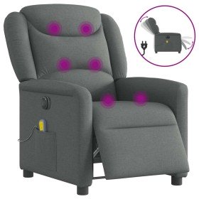 Sillón reclinable de masaje eléctrico tela gris oscuro en Sillones | Comprar online en Foru.es