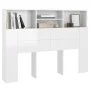 Mueble cabecero blanco brillante 140x19x103,5 cm de vidaXL, Cabeceros y pies de cama - Ref: Foro24-811868, Precio: 75,13 €, D...