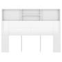 Mueble cabecero blanco brillante 140x19x103,5 cm de vidaXL, Cabeceros y pies de cama - Ref: Foro24-811868, Precio: 76,71 €, D...