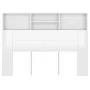 Mueble cabecero blanco brillante 140x19x103,5 cm de vidaXL, Cabeceros y pies de cama - Ref: Foro24-811868, Precio: 75,13 €, D...