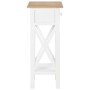 Mesa auxiliar de madera blanca 27x27x65,5 cm en Mesas auxiliares | Comprar online en Foru.es