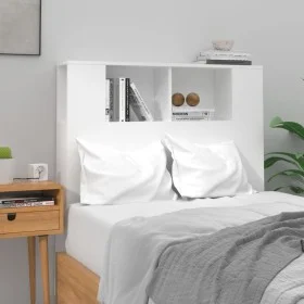 Mueble cabecero blanco brillante 100x18,5x104,5 cm de vidaXL, Cabeceros y pies de cama - Ref: Foro24-811913, Precio: 58,23 €,...