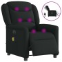 Sillón reclinable de masaje eléctrico tela negro en Sillones | Comprar online en Foru.es