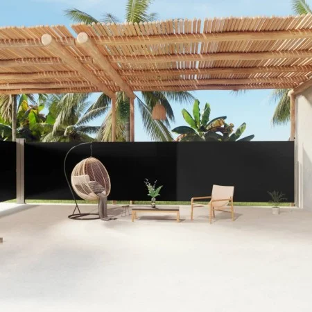 Toldo lateral retráctil negro 180x1200 cm de vidaXL, Sombrillas - Ref: Foro24-318072, Precio: 90,97 €, Descuento: %