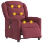 Sillón de masaje reclinable eléctrico tela rojo tinto en Sillones | Comprar online en Foru.es