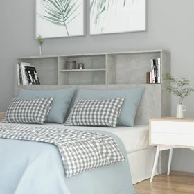 Mueble cabecero gris hormigón 160x19x103,5 cm de vidaXL, Cabeceros y pies de cama - Ref: Foro24-811875, Precio: 69,08 €, Desc...