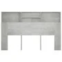 Mueble cabecero gris hormigón 160x19x103,5 cm de vidaXL, Cabeceros y pies de cama - Ref: Foro24-811875, Precio: 69,08 €, Desc...